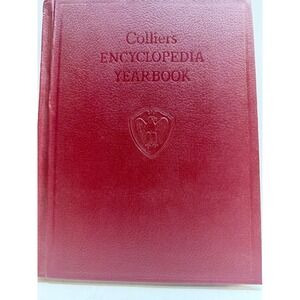1962 Colliers Encyclopedia Yearbook Covering 1961 Vintage Hardcover Red Gold